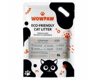 WowPaw Żwirek tofu z węglem aktywowanym bezzapachowy 6l - 1361297 - zdjęcie 1
